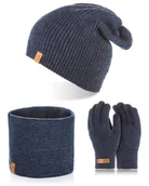 Czapki męskie - 3w1 brodrene cz7 + k2 + r1 navy mulin - miniaturka - grafika 1