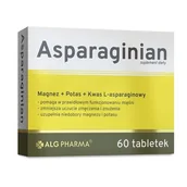 Witaminy i minerały - Suplement diety, ALG PHARMA Asparaginian, na zmęczenie, znużenie 60 tabletek - miniaturka - grafika 1
