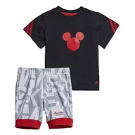 Odzież sportowa dziecięca - adidas Chłopięce Inf Dy Mm Sum B śpioszki dla niemowląt i małych dzieci, Top: czarny/czerwony Vivid Red: średni szary, Heather/White/Vivid Red S21, 3-4 Lat - miniaturka - grafika 1