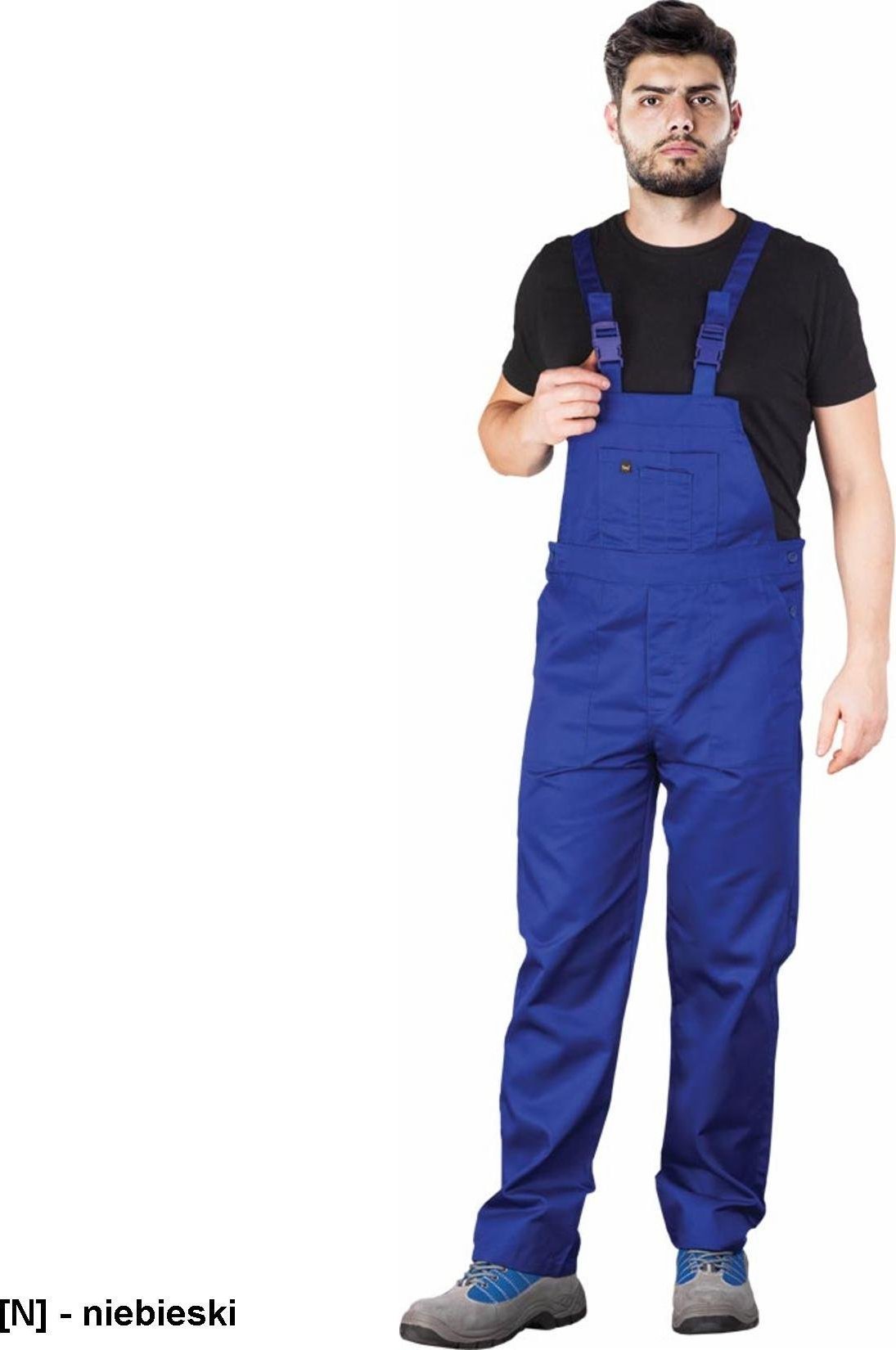 R.E.I.S. YES-B - spodnie ochronne ogrodniczki 262 g/m - 2 klolory - niebieski 50