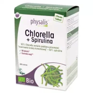 Suplementy naturalne - Physalis Chlorella + spirulina Suplement diety 200 tab. Bio - miniaturka - grafika 1