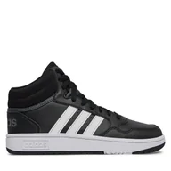 Buty dla chłopców - Sneakersy adidas Hoops 3.0 Mid K GW0402 Czarny - miniaturka - grafika 1