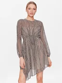 Sukienki - Sisley Sukienka codzienna 4W7XLV036 Beżowy Regular Fit - miniaturka - grafika 1