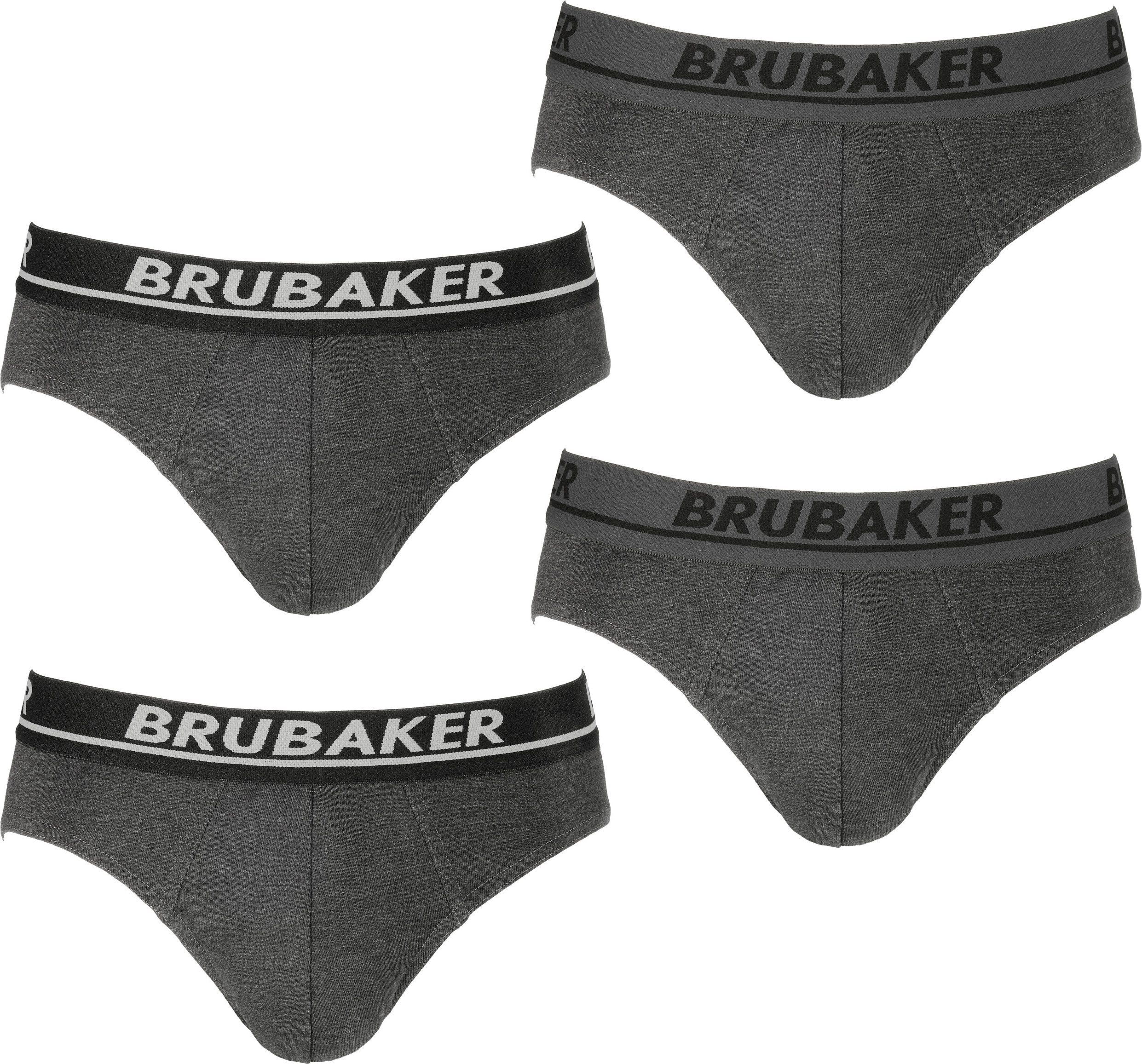 Majtki męskie Brubaker 4-pack - Wygodne spodnie męskie z elastycznym pasem - Elastyczna bielizna w jednolitym kolorze wykonana z bawełny i Lycry®