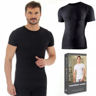 Koszulka męska WEŁNIANA termo BRUBECK SS11030 XXL - Koszulki męskie - miniaturka - grafika 1