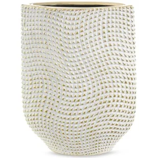 Wazon EUROFIRANY Verda 02 21 x 8 x 27 cm Biały - Wazony i flakony - miniaturka - grafika 1