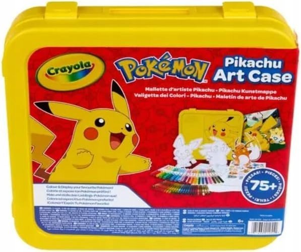 CRAYOLA Pokémon Box Art Case Zestaw Kreatywny dla Dzieci Kolorowanie Pisaki