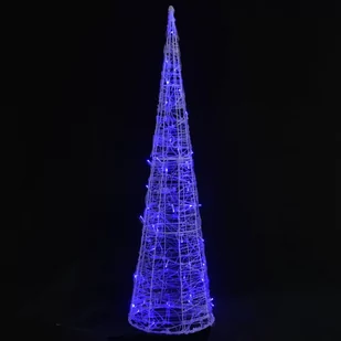 vidaXL vidaXL Stożek dekoracyjny, akrylowy, niebieski, LED, 90 cm - Oświetlenie świąteczne - miniaturka - grafika 1