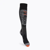 Skarpetki damskie - Skarpety narciarskie X-Socks Ski Energizer Lt 4.0 black/stone grey melange - miniaturka - grafika 1