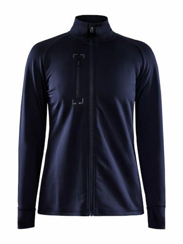 Craft ADV EXPLORE LIGHT MIDLAYER | Midlayer damska kurtka XS | granatowy | cienki, elastyczny i funkcjonalny materiał | z otworem na kciuk | kurtka sportowa damska | lekka kurtka damska