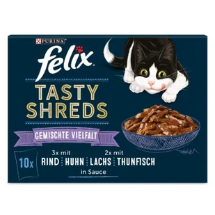 Felix Tasty Shreds 80 x 80 g - Mokra karma dla kotów - miniaturka - grafika 1