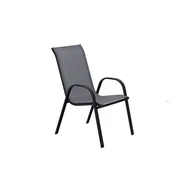 Fotel Endo stalowy z tekstylenem szary