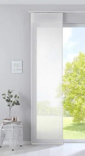 Gardinenbox Zasłony przesuwne "Nizza", woal bawełniany półwoal, wys. x szer. 245 x 60 cm, kremowe, przezroczyste, zasłona panelowa z wózkiem panelowym i drążkiem obciążającym, 2019032 - Zasłony - miniaturka - grafika 1