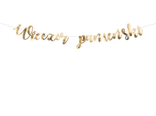 PartyDeco Baner &quot;Wieczór Panieński&quot; złoty 150 cm GRL87-019M - Wieczór panieński i kawalerski - miniaturka - grafika 3