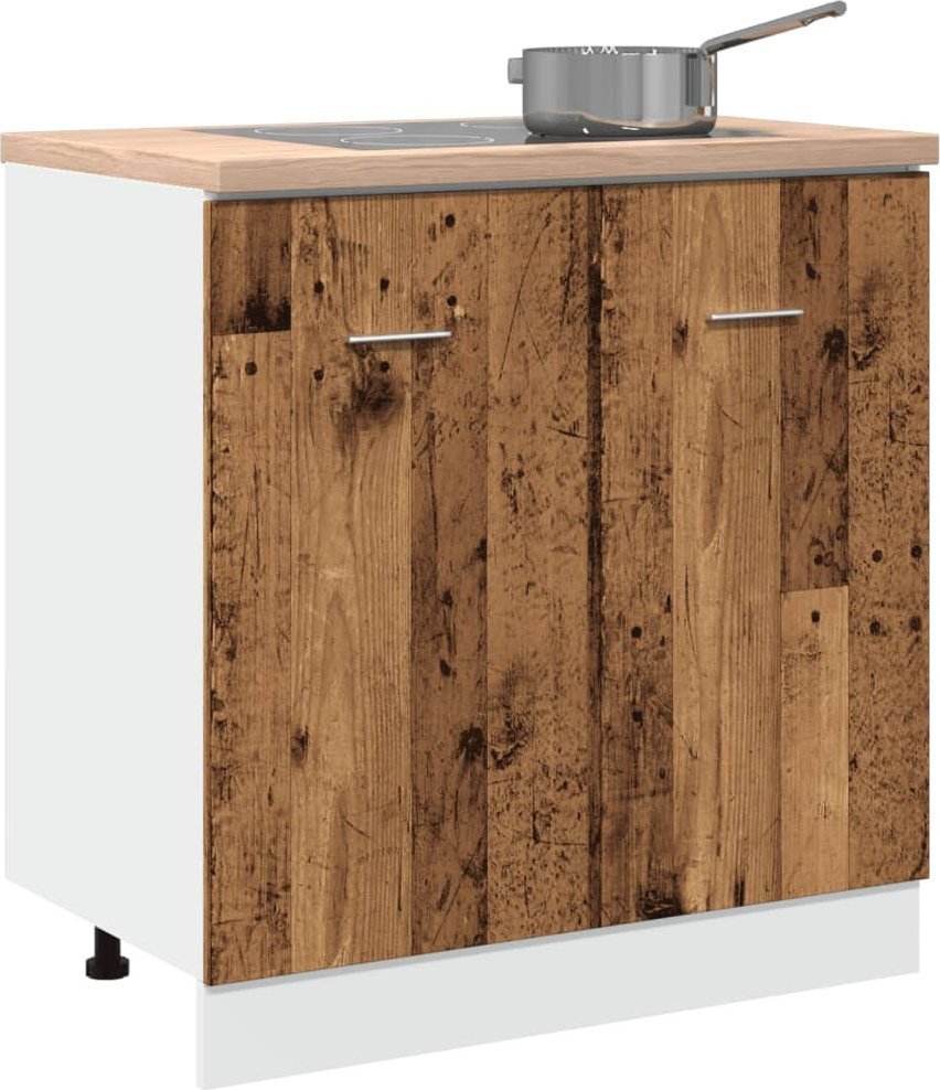 vidaXL vidaXL Szafka pod zlew, stare drewno, 80x46x81,5 cm