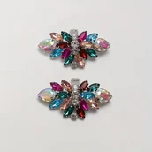Inne - TEMU 2 sztuki Odczepiane Wielokolorowe Klipsy do Butów - Błyszczące Ozdoby Kwiatowe z Cyrkoniami na Płaskie Buty, Szpilki i Botki - Akcesoria DIY dla - miniaturka - grafika 1