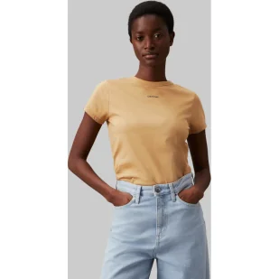 Calvin Klein T-shirt | Slim Fit - Koszulki i topy damskie - miniaturka - grafika 1