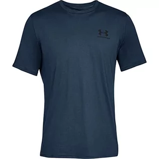 Koszulki męskie - Armour koszulka męska Sport Style Left Chest SS koszulka z krótkim rękawem, niebieski, MD 1326799-408-M - grafika 1