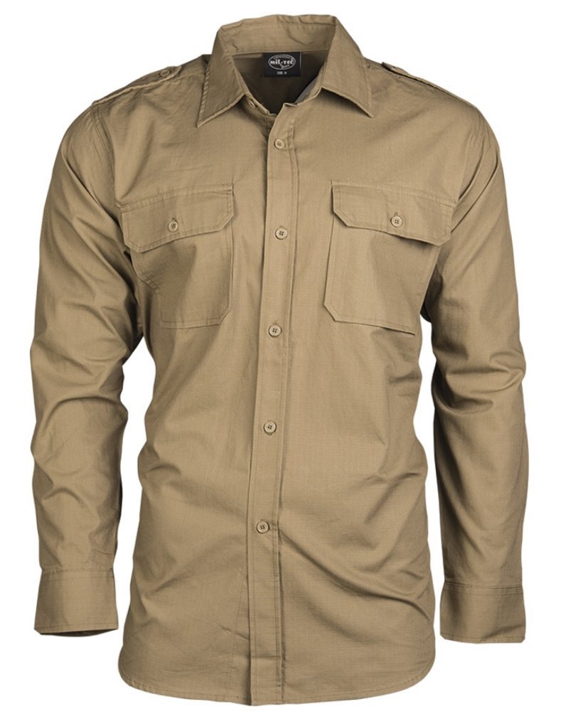 Mil-Tec Koszula Bawełniana Wojskowa Coyote - 4XL