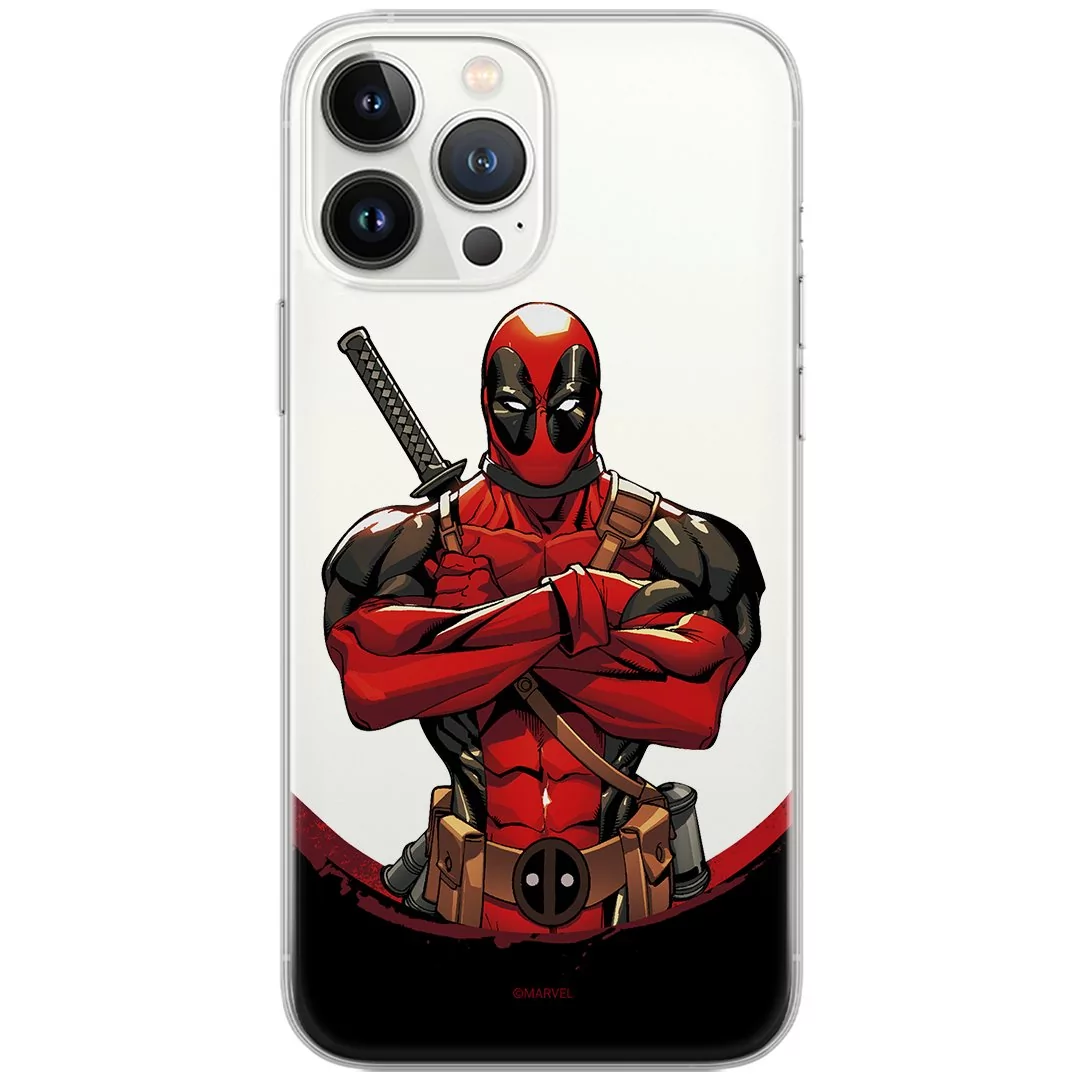Etui Marvel dedykowane do Iphone 12 PRO MAX, wzór: Deadpool 006 Etui częściowo przeźroczyste, oryginalne i oficjalnie licencjonowane