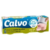 Konserwy i dania rybne - Calvo Tuńczyk w oliwie z oliwek 3 x 65 g - miniaturka - grafika 1