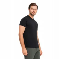 Koszulki męskie - Męska koszulka bawełniana czarna t-shirt premium Ombre OM-TSCT-0220 V3 S - miniaturka - grafika 1