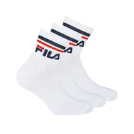 Skarpetki i podkolanówki sportowe - Fila Unisex Quarter Socks 3-Pak Białe Rozmiar 39-42 - miniaturka - grafika 1