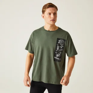 Regatta Christian Lacroix Męska koszulka z krótkim rękawem Aramon Ciemne khaki, Cotton, Rozmiar: 2XL - Koszulki sportowe męskie - miniaturka - grafika 1