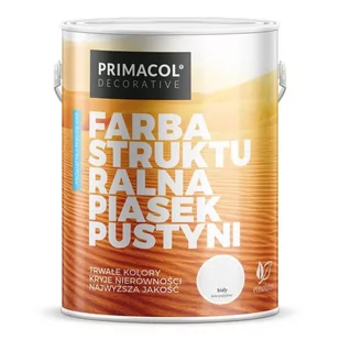 Primacol Farba strukturalna piasek pustyni biała 5 l - Farby wewnętrzne - miniaturka - grafika 1