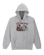 Bluzy męskie - Bluza z kapturem Z nadrukiem Route 66 Motocykl Szara M - miniaturka - grafika 1