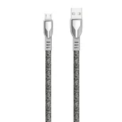 Kable USB - Dudao kabel pleciony USB - micro USB 5 A 1 m szary (L3PROM gray) - miniaturka - grafika 1