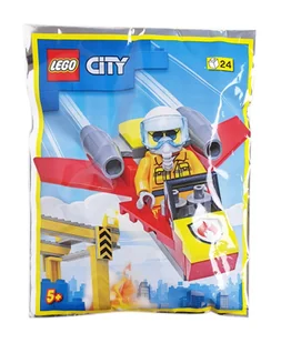 LEGO City Zestaw - Firefighter Woman with Jet 952209 Sith Eternal TIE Dagger 912064 polybag klocki - Klocki - miniaturka - grafika 1