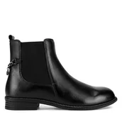 Botki damskie - Sztyblety Lasocki RST-MERLOT CHAIN-01 Czarny - miniaturka - grafika 1