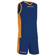 Zestawy męskiej odzieży sportowej - Givova Męski zestaw do koszykówki Power, Multicolore (Blu/Arancio), 3XL - miniaturka - grafika 1