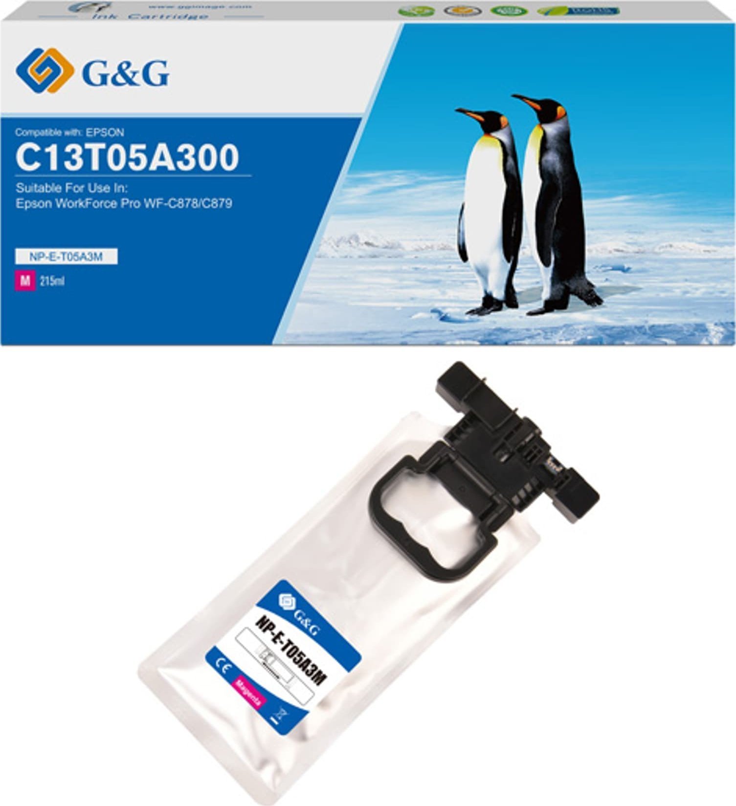Tusz G&G G&G kompatybilny ink / tusz z C13T05A300, NP-E-T05A3M-A, magenta, 20000s