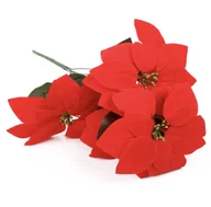 Sztuczne kwiaty - Bukiet Gwiazda Betlejemska Poisencja Czerwona Stroik Dekoracja - miniaturka - grafika 1