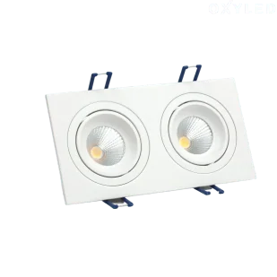 OXYLED Lampa wpuszczana MODI SQ DUE SLIM 6W 36 3000K biała 459666 - Oprawy, klosze i abażury - miniaturka - grafika 1