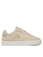 Sneakersy damskie - Calvin Klein Jeans Sneakersy Classic Cupsole Laceup Wt Wm YW0YW01833 Écru - miniaturka - grafika 1