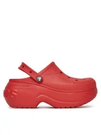 Klapki i japonki damskie - Crocs Klapki BELLA CLOG 210062-8C1 Czerwony - miniaturka - grafika 1