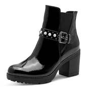 Kozaki damskie - Marco Tozzi Damskie 2-25425-45 modne kozaki, czarne patent, 42 EU, ^, 42 EU - miniaturka - grafika 1