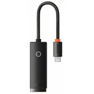 Karty sieciowe - Baseus Lite Series zewnętrzna karta sieciowa USB Typ C - RJ-45 1Gbps (1000Mbps) czarny (WKQX000301) - miniaturka - grafika 1