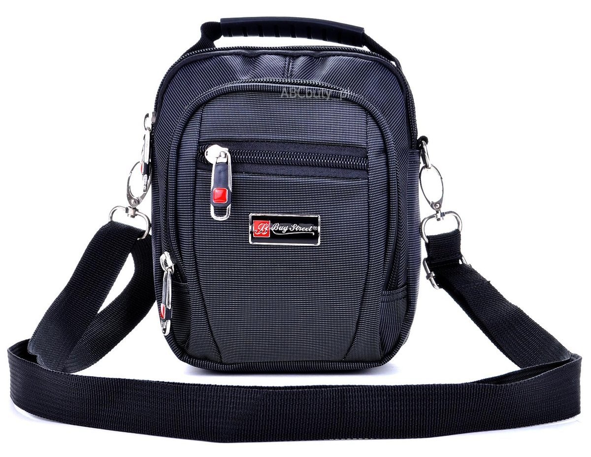 Czarna MAŁA Torebka Męska SASZETKA na ramię bark Sportowa Torba PRZEWIESZKA