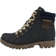Moda i Uroda OUTLET - Rieker Damskie botki 785f8, Niebieski Mare Navy Kastanie 14, 37 EU - miniaturka - grafika 1
