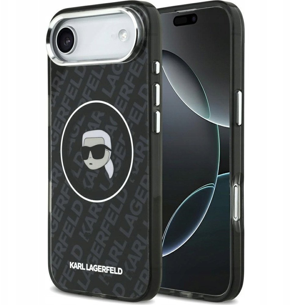 Etui Karl Lagerfeld IML Karl Head Logo MagSafe na iPhone 17 Air - czarne