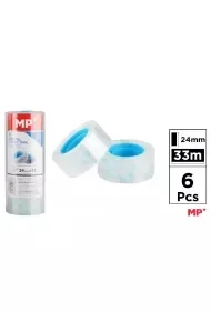 Taśma samoprzylepna przezroczysta 24mmx33m (6szt) - Taśmy klejące - miniaturka - grafika 1