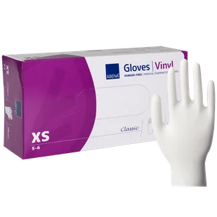 Abena, rękawice winylowe, niejałowe, bezpudrowe, rozmiar XS, 100 sztuk - Rękawiczki jednorazowe - miniaturka - grafika 1