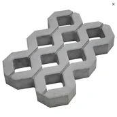 Kostki brukowe i krawężniki - Płyta ażurowa MEBA 40 x 60 x 8 cm szary - miniaturka - grafika 1