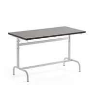 Meble do szkół i przedszkoli - Ławka szkolna 184, biały/ciemnoszary - miniaturka - grafika 1