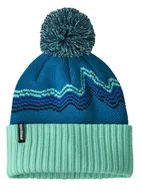 Czapki dla dzieci - Czapka dziecięca Patagonia Kid's Powder Town Beanie - ridge rise / belay blue - miniaturka - grafika 1