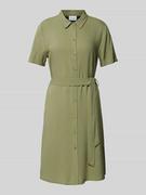 Sukienki - Sukienka T-shirtowa o długości do kolan z wykładanym kołnierzem model ‘paya’ - miniaturka - grafika 1